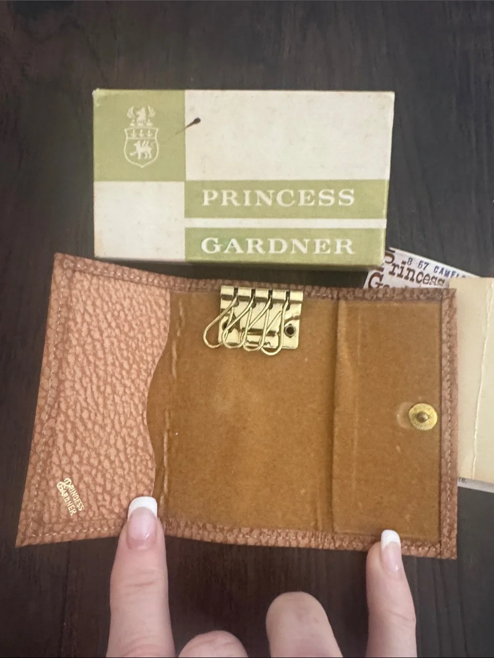 Vintage Princess Gardner Key Case Leather Organizer Trifold